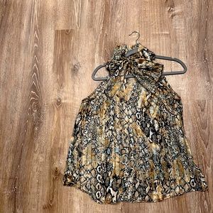 Top / Blouse Snake Print , Sleeveless